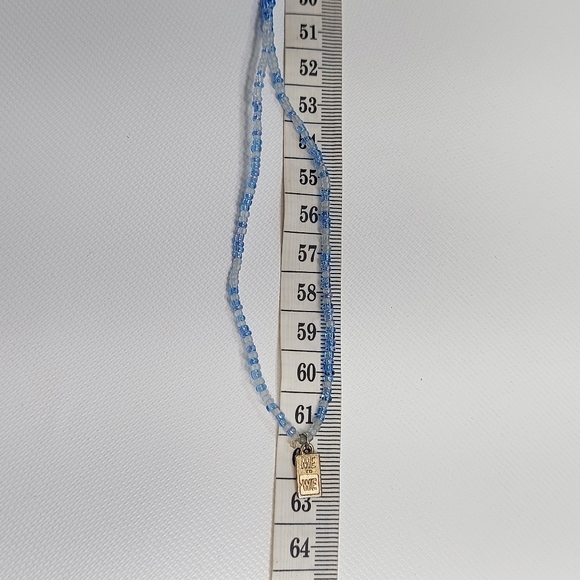 Me to We beaded Long Blue & White Necklace - Picture 3 of 8